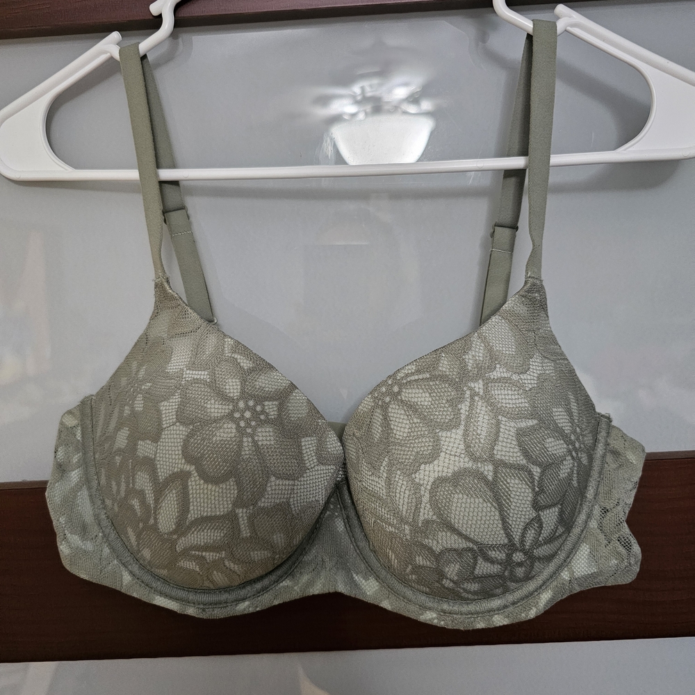No Boundaries Green Lace Underwire Push-up Bra